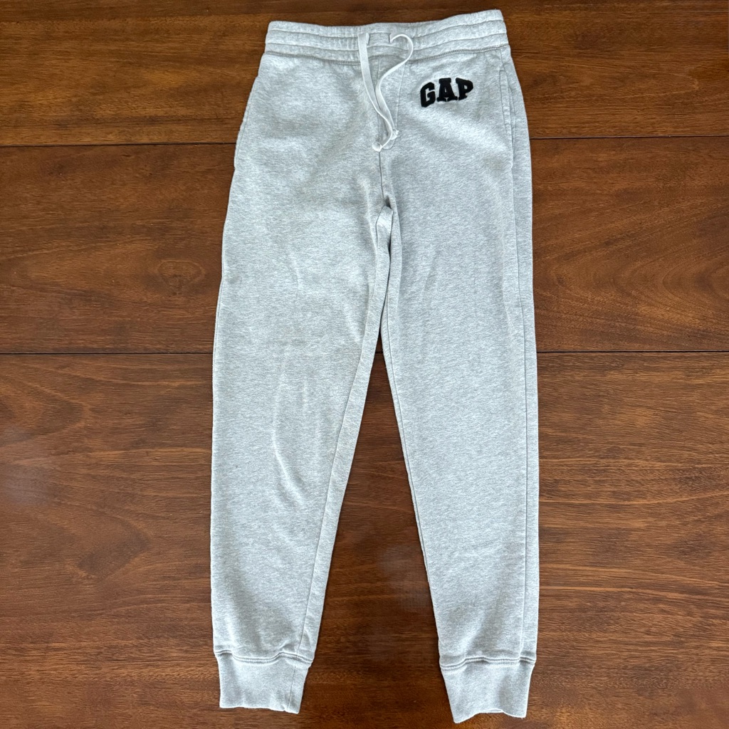Gap Men’s Joggers Xs Light Gray Drawstring Cuff Sweatpants Gently Used